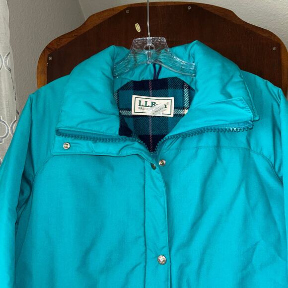 Vintage 80’s LL Bean Plaid Wool Blend Flannel Lined Parka Jacket Women’s Small - Picture 3 of 11